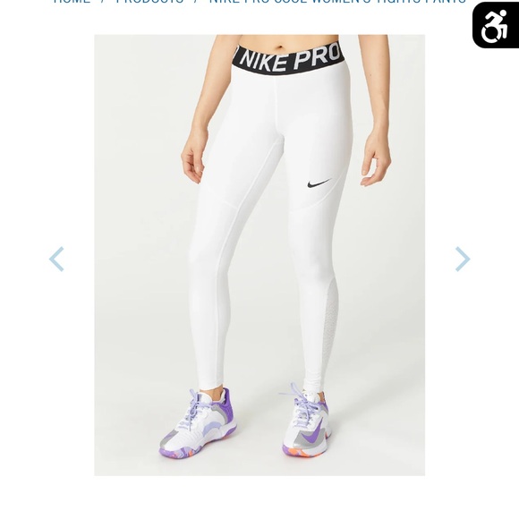 NIKE PRO WOMEN'S TIGHTS PANTS white - Picture 5 of 5